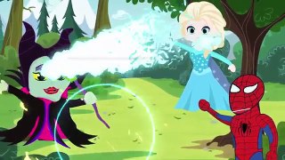 Maleficent Crying in Prison! Spiderman Frozen Elsa Superheroes In Real Life