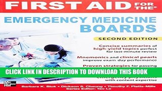 [PDF] First Aid for the Emergency Medicine Boards 2/E (First Aid Series) Popular Colection
