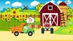 Red Tractor | Construction | Garage | Czerwony Traktorek | Bajki dla dzieci po polsku o samochodach