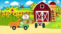 Red Tractor | Construction | Garage | Czerwony Traktorek | Bajki dla dzieci po polsku o samochodach