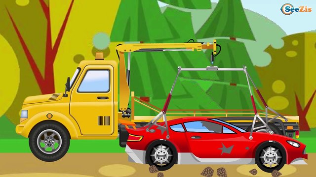 Мультики Экскаватор Машинки спасают мяч! Мультфильмы для детей - Видео детям: самым маленьким