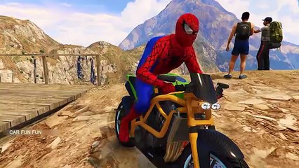 Spiderman repairs Disney car cartoon for childrens with Nursery Rhymes Songs for Kids -