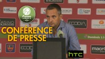 Conférence de presse Gazélec FC Ajaccio - Nîmes Olympique (0-2) : Jean-Luc VANNUCHI (GFCA) - Bernard BLAQUART (NIMES) - 2016/2017