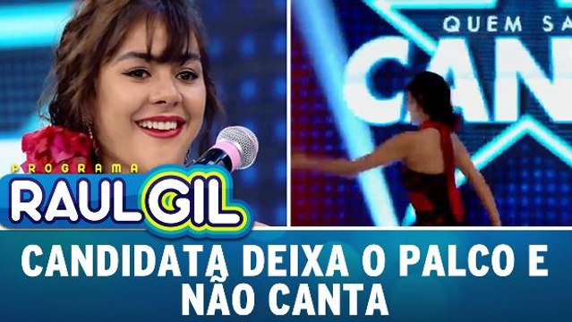 Candidata deixa palco e acaba não cantando