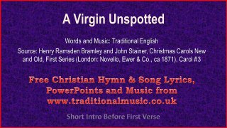 A Virgin Unspotted - Christmas Carols Lyrics & Music