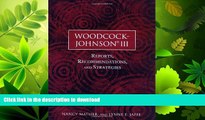 READ  Woodcock-Johnson III: Reports, Recommendations, and Strategies  BOOK ONLINE