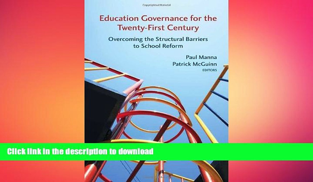 FAVORITE BOOK  Education Governance for the Twenty-First Century: Overcoming the Structural