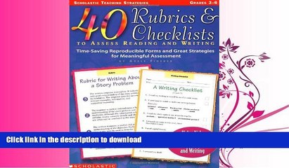 READ BOOK  40 Rubrics   Checklists to Assess Reading and Writing (Grades 3-6)  BOOK ONLINE