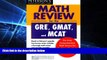Must Have PDF  Math Review: GRE, GMAT, MCAT 1st ed (Peterson s GRE/GMAT Math Review)  Best Seller