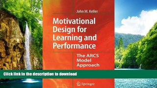 FAVORITE BOOK  Motivational Design for Learning and Performance: The ARCS Model Approach  BOOK
