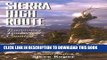 [PDF] The Sierra High Route: Traversing Timberline Country Popular Online