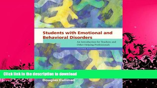 FAVORITE BOOK  Students with Emotional and Behavioral Disorders: An Introduction for Teachers and