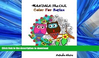 FAVORIT BOOK Mandala : The OWL: Coloring For Relax: Intricate Mandalas,Mesmerising