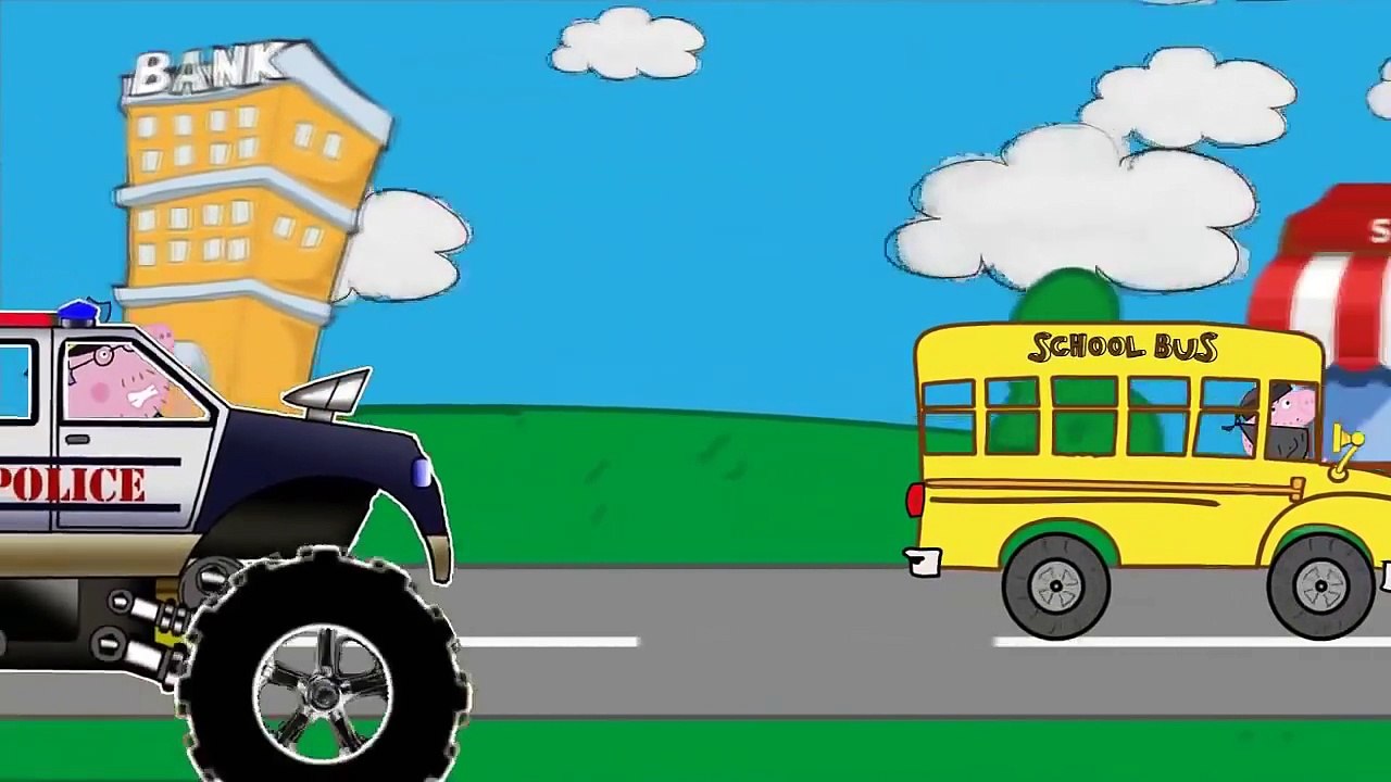 ✓ Peppa Pig Police Monster Truck Crashes w/ Superheroes Peppa Pig English New Episodes & Compilation