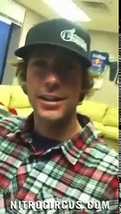 Travis Pastrana Filling out NASCAR Application