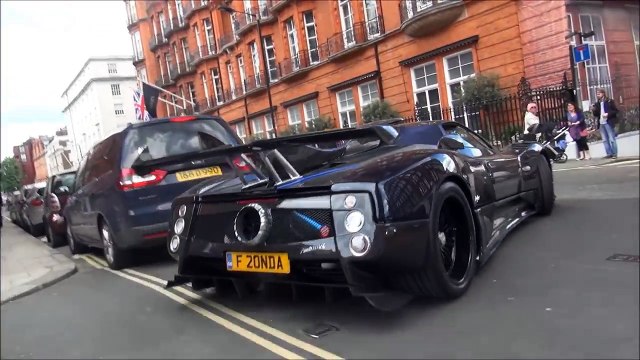 Pagani Zonda 760 VR roadster REVS and AMAZING SOUNDS in London!!