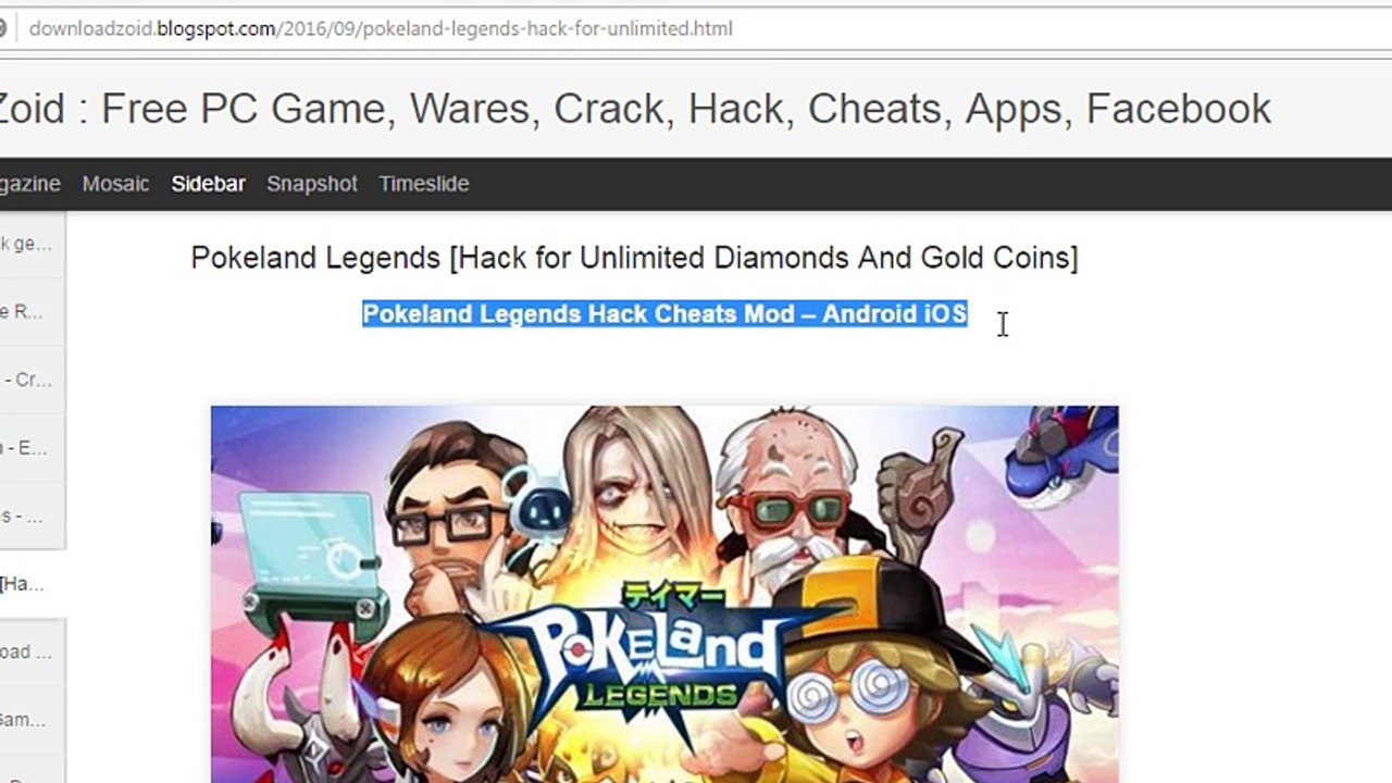 Pokeland Legends [Hack for Unlimited Diamonds And Gold Coins]