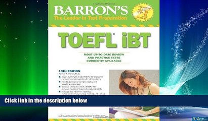 Big Deals  Barron s TOEFL iBT [Paperback]  Free Full Read Best Seller