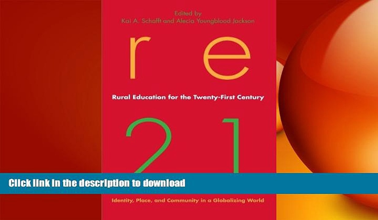 READ BOOK  Rural Education for the Twenty-First Century: Identity, Place, and Community in a