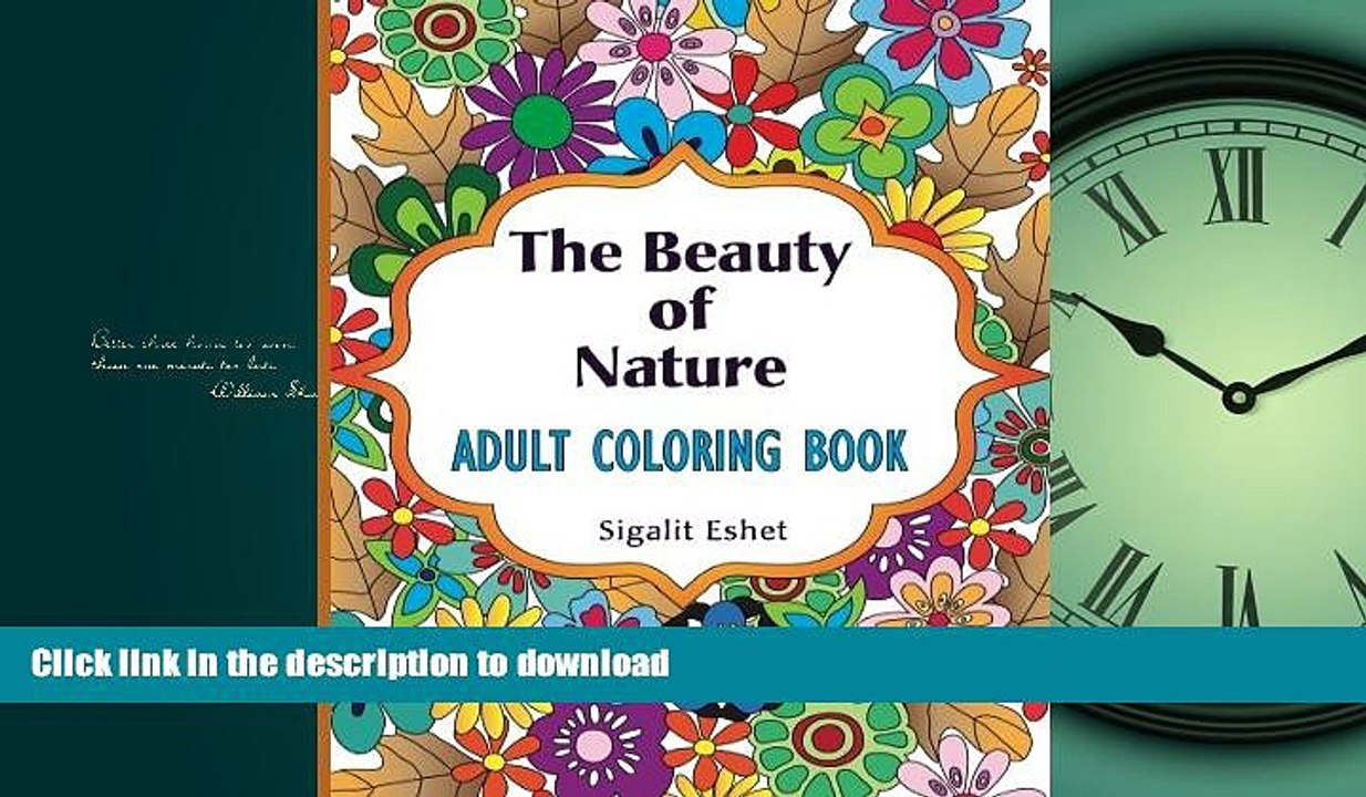 FAVORIT BOOK Adult coloring book: The beauty of nature: Coloring book for adults with beautiful