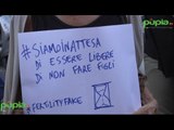 Napoli - ''Fertility fake'', il flash mob contro la campagna del ''Fertility day'' (24.09.16)