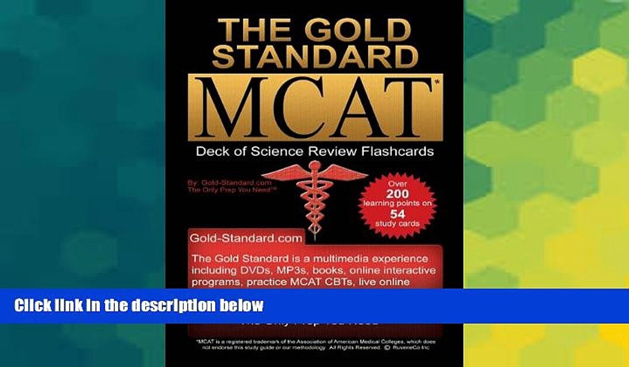 Big Deals  The Gold Standard new MCAT CBT Deck of Flashcards (Science Review)  Free Full Read Most