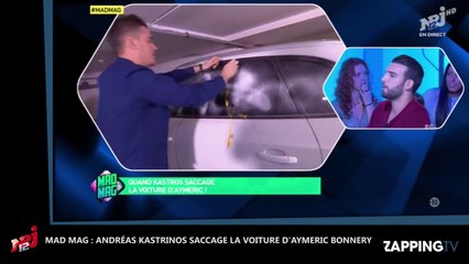 Le Mad Mag - Aymeric Bonnery : Sa voiture saccagée en direct, il quitte le plateau furieux (Vidéo)