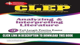 Collection Book CLEP Analyzing   Interpreting Literature (REA) - The Best Test Prep for the CLEP