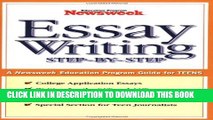 New Book Essay Writing: Step-By-Step: A Newsweek Education Program Guide for Teens