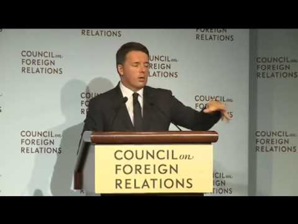 New York - Renzi al Council on Foreign Relations (20.09.16)