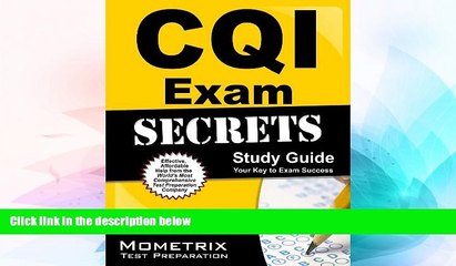 Big Deals  CQI Exam Secrets Study Guide: CQI Test Review for the Certified Quality Inspector Exam