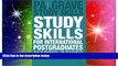 Big Deals  Study Skills for International Postgraduates (Palgrave Study Skills)  Best Seller Books