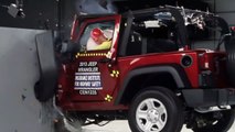 2013 Jeep Wrangler 2-door small overlap IIHS crash test