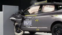 2012 Nissan Rogue small overlap IIHS crash test