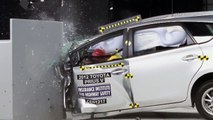 2012 Toyota Prius v small overlap IIHS crash test