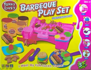 Funny play dough Barbecue play set make hamburger sandwich and some lunch