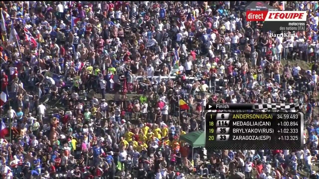 Motocross des Nations Italie 2016 Finish Anderson Huge Crash