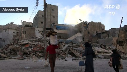 Intense strikes hit rebel-held districts of Aleppo