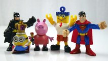 LEARN COLORS - Play Doh Lollipops !! Peppa Pig Spongebob Squarepants Batman Minions Toys Collection_2