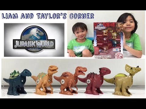JURASSIC WORLD Brawlasaurs | TREX RAPTOR TRICERATOPS STEGOSAURUS | Toy Unboxing | LTC