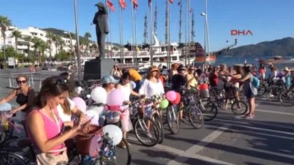 Muğla - Marmaris'te 'Süslü Kadınlar' Şiddete 'Dur' Demek İçin Pedal Bastı