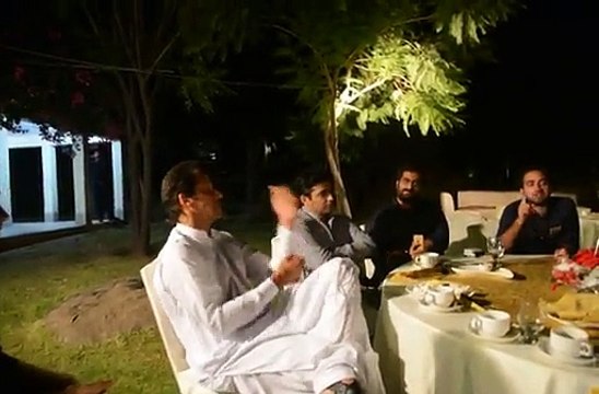 Imran Khan's private video while he was talking to his workers and discussing next strategies
