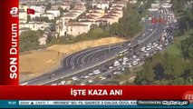 Metrobus kaza yapt- 'Yolcu sofore saldrd' KAZA ANI GORUNTU