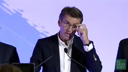 Así celebra Feijóo la victoria en las elecciones gallegas