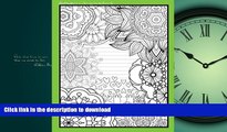 READ THE NEW BOOK Coloring Notebook (green): Therapeutic notebook for writing, journaling, and