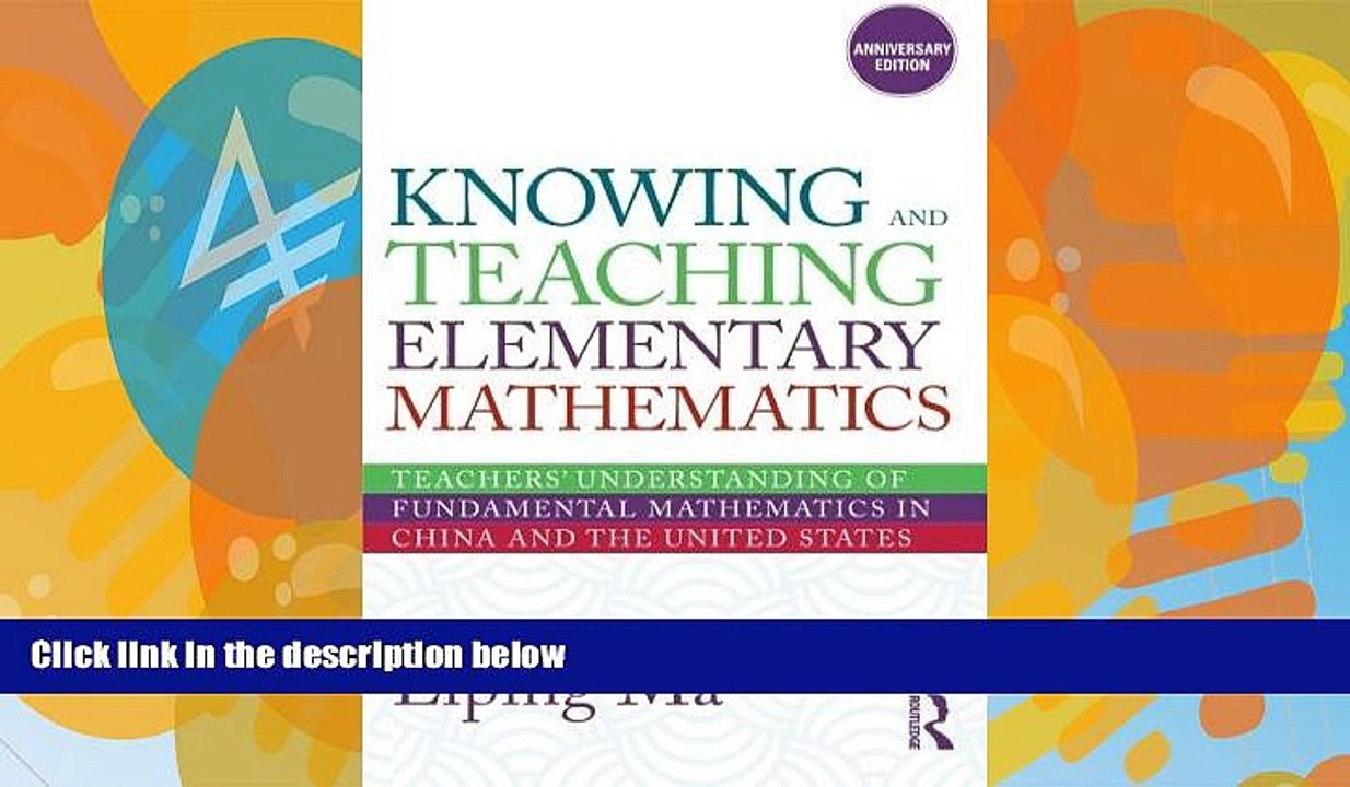 Big Deals  Knowing and Teaching Elementary Mathematics: Teachers  Understanding of Fundamental