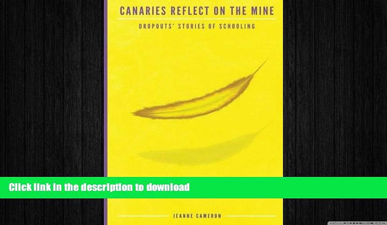 READ BOOK  Canaries Reflect on the Mine: Dropouts  Stories of Schooling (Research for Social