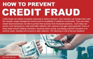 Awareness of credit frauds for businesses