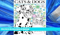 FAVORIT BOOK Cats   Dogs: Coloring Book For Adults (With Fun Facts!): Color Creative Cats and