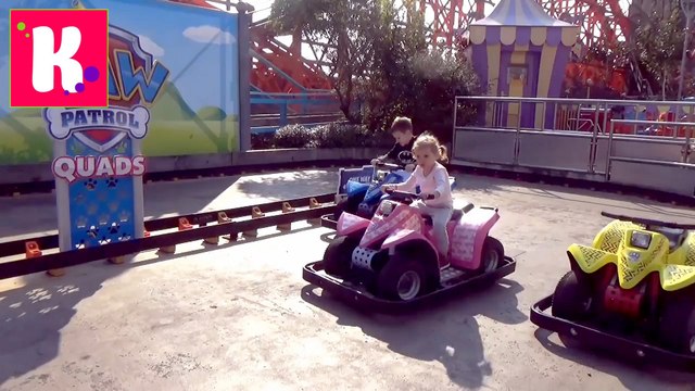 Щенячий Патруль Спанч Боб и Черпашки Ниндзя Катя и Макс в развлекательном парке Nickelodeon land Англия новое видео 2016